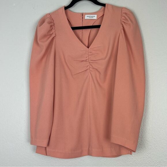HOFMANN Copenhagen | Light Pink Long Puff Sleeve MIRA Blouse in Apricot Ice 38 6 - Picture 7 of 13